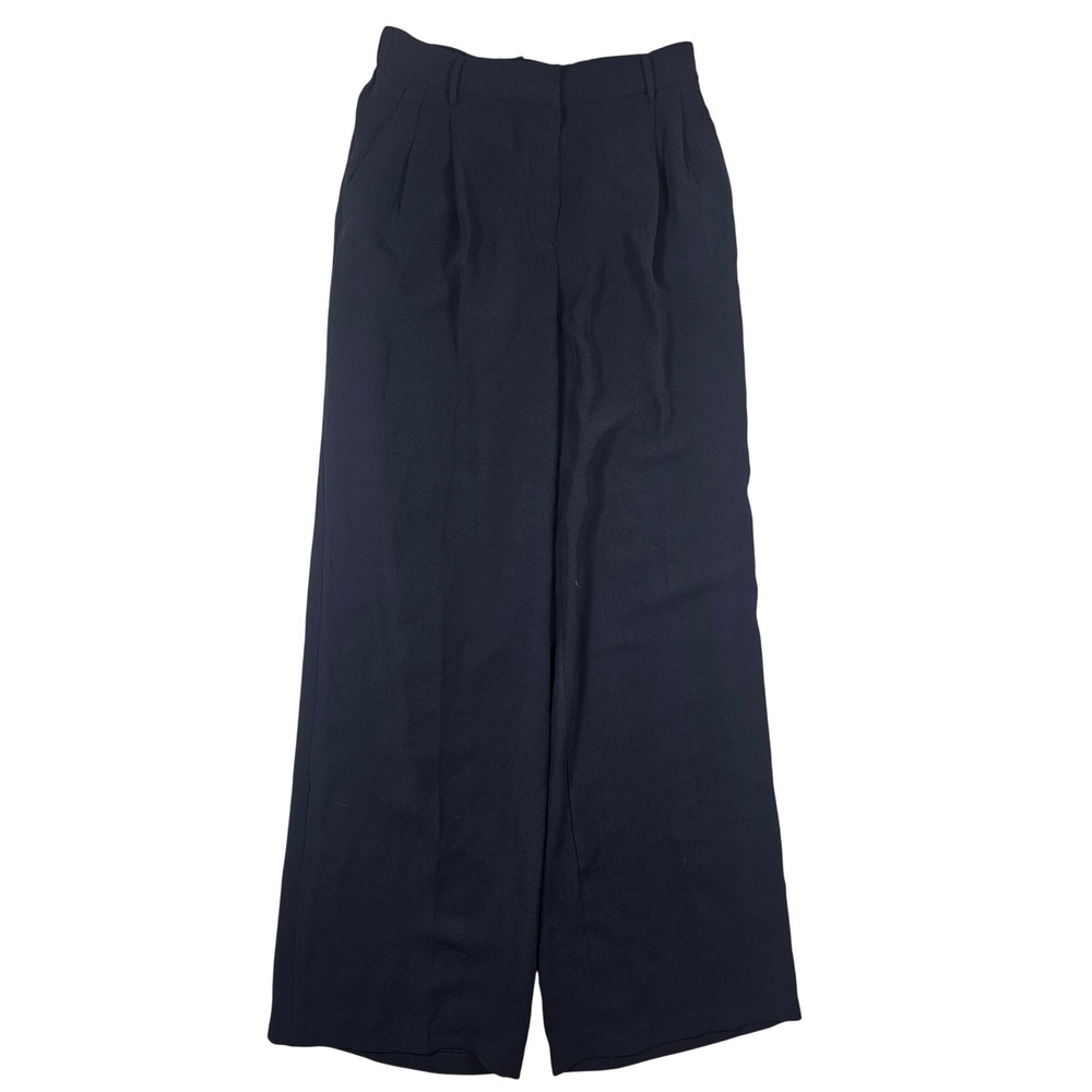 Truth by Republic Navy Blue Wide Leg Pleated Trousers High Waisted Dress Pants S